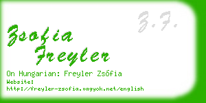 zsofia freyler business card